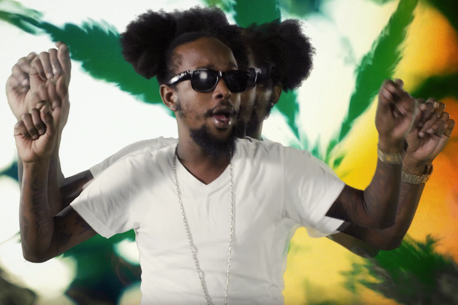 Popcaan photo from his video weed is my best friend